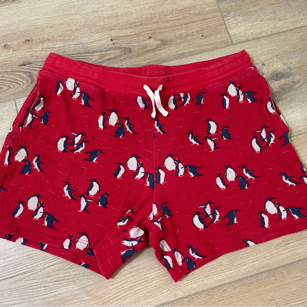 Chubbies Red Penguin Knit Lounge Shorts